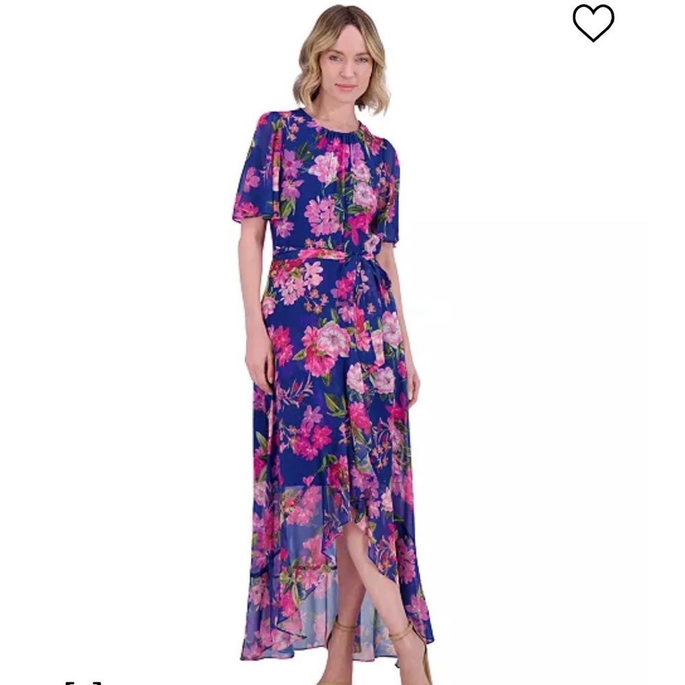 Jessica Howard Blue and Pink Floral Dress